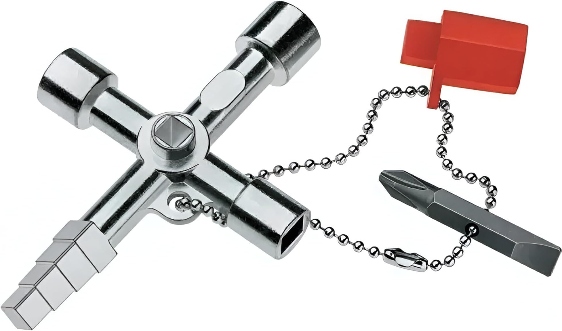 Navoys 7 in 1 Universal Utility Key - Gas Electric Meter Box Key, Triangle Square Panel Key, Radiators, Disabled Toilet, Stopcock, Loft Hatch, Cupboard, Elevator, Multi-Functional Utilities Key