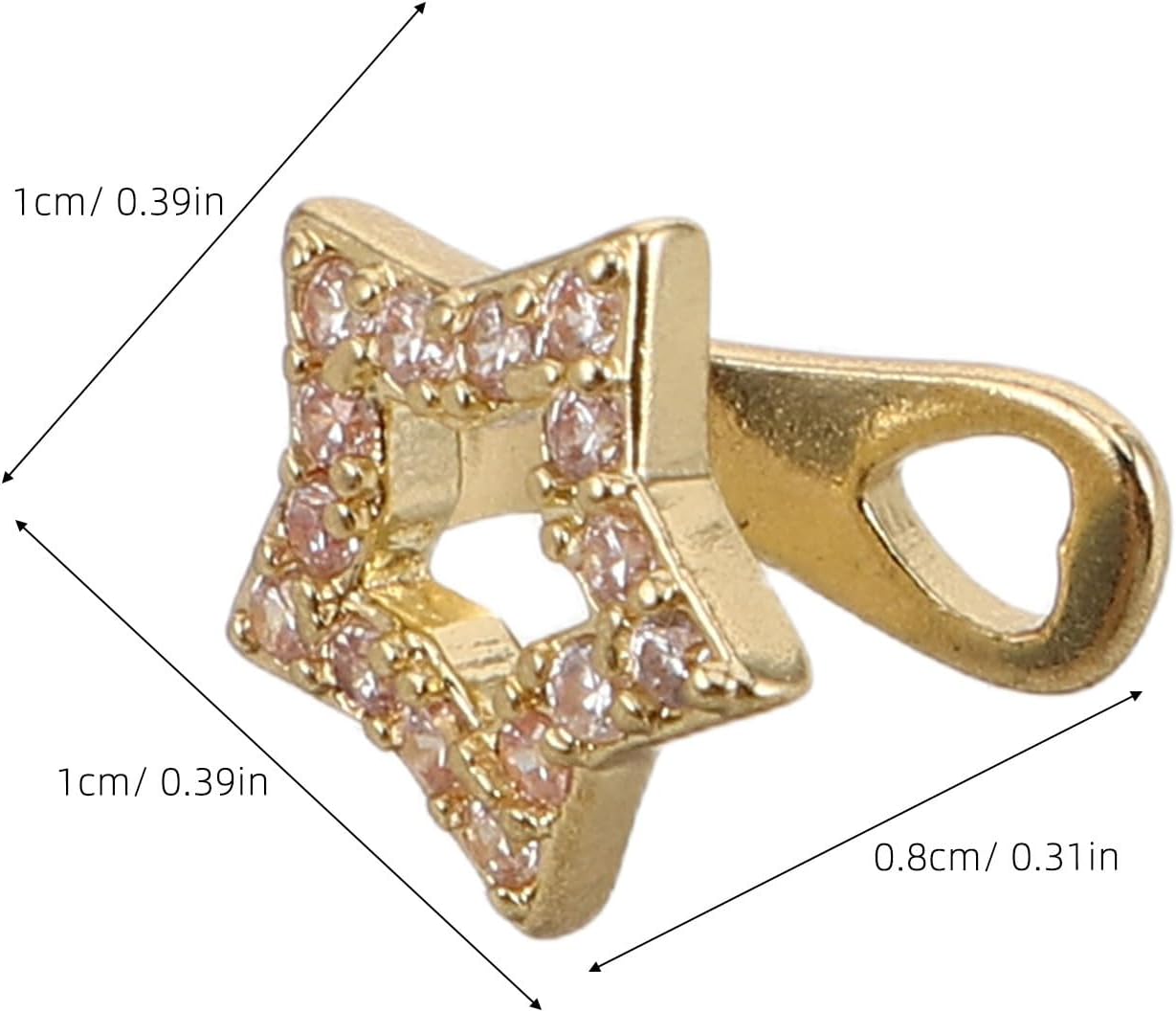 4pcs Golden Star Tooth Grill Cap Clip on Jewelry for Front Teeth