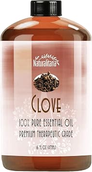 Naturalitana - Clove Essential Oil 16oz Bulk for Aromatherapy, Diffuser, Soap, Bath Bombs, Candles
