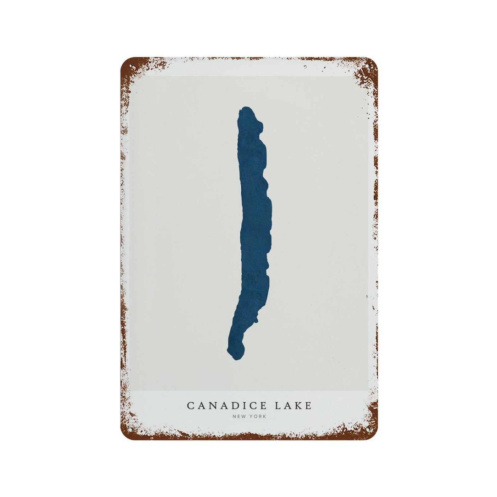 xiaoxiaoshen Canadice Lake Map New York (2) Wall Decor Art Metal Tin Poster Modern Home Decor Art Home Bar Shop Decorations Vintage Sign 30x20cm