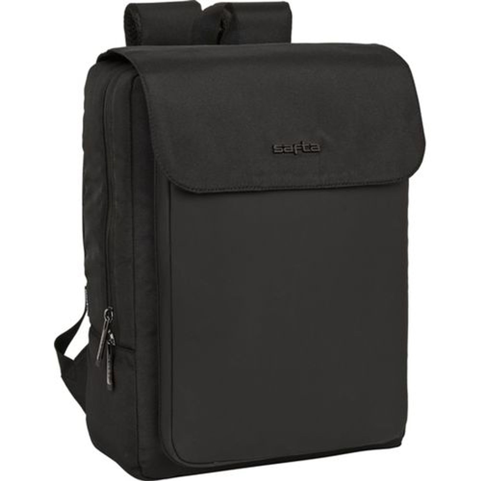 Safta Unisex Con Solapa 13,3 Pulgadas Business – Mochila para Portátil Diseño Ejecutivo Puerto USB Rucksack, Flapcase Schwarz