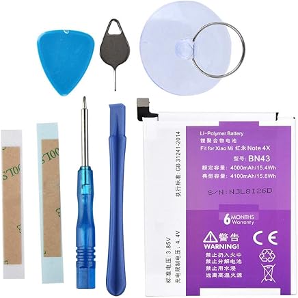ASHATA Bater?a del Tel?fono para Redmi Note 4X Reemplazo de Bater?a del Tel?fono M?vil 4100mAh Bater?a de Versi?n Mejorada ASHATA Bater?a del Tel?fono para Redmi Note 4X Reemplazo de Bater?a del Tel?fono M?vil 4100mAh Bater?a de Versi?n Mejorada