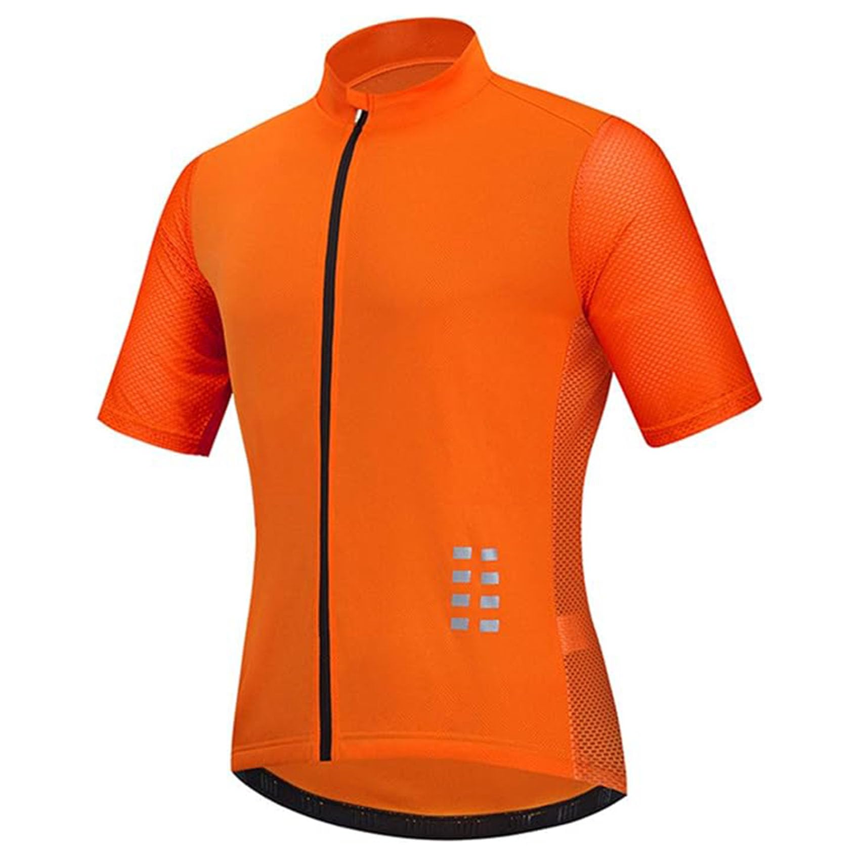 Koszulka rowerowa męskie damskie krótkie rękawy jeździeckie letnie oddychające koszulki rowerowe odblaskowe szybkoschnące rowerowe T-shirt rowerowy ubrania,Orange-ASIA2XL/EURXL