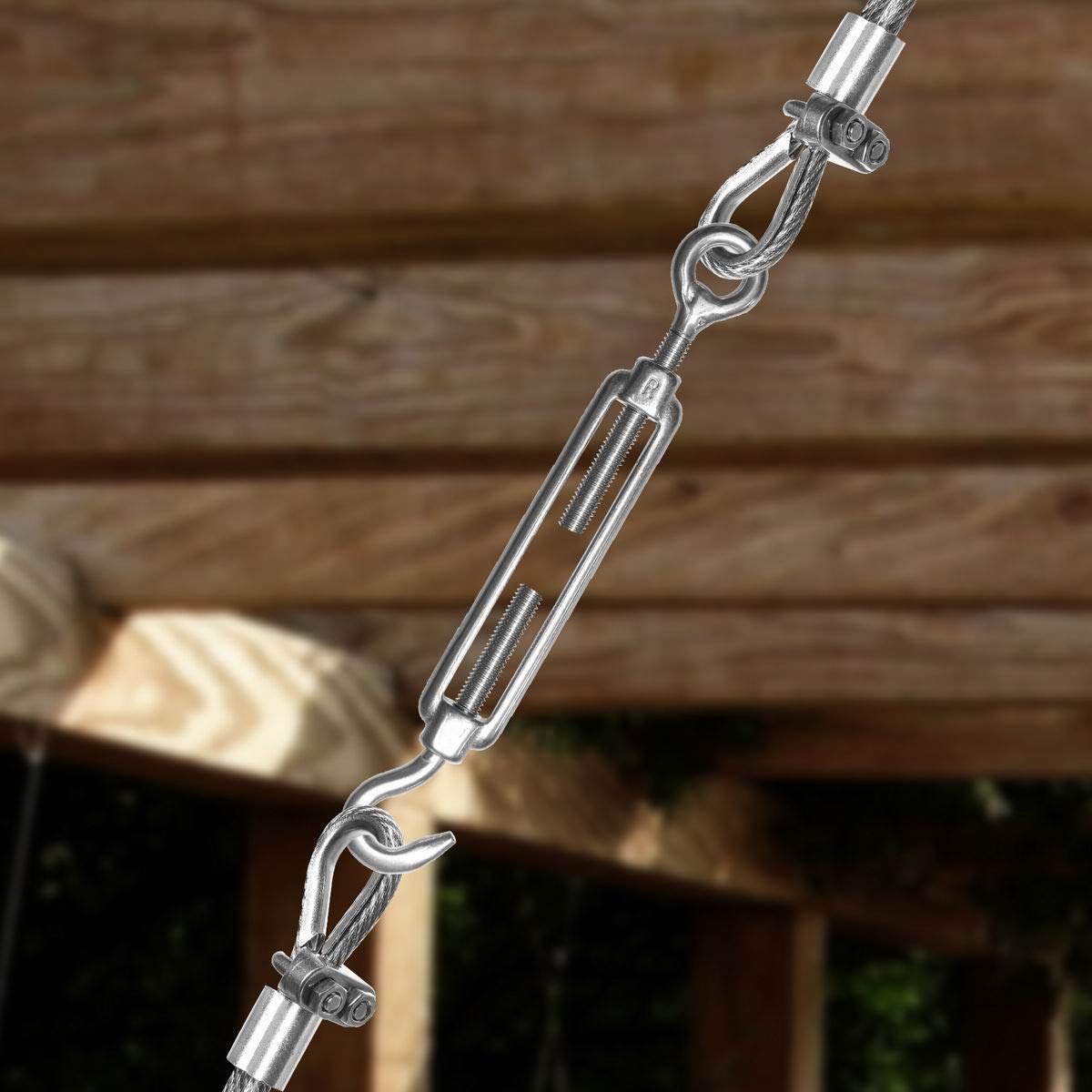 SB CHAVAN Stainless Steel 304 Turnbuckle Hook (M6) and Eye Wire Rope Tension (M5, Pack of 5)-image-48
