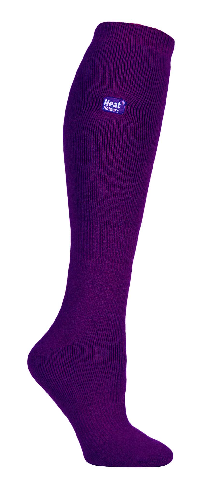 Heat Holders Women's Purple Lite - Thin Extra Long Knee High 1.6 Tog Patterned Winter Warm Thermal Socks (4-8 Uk, )