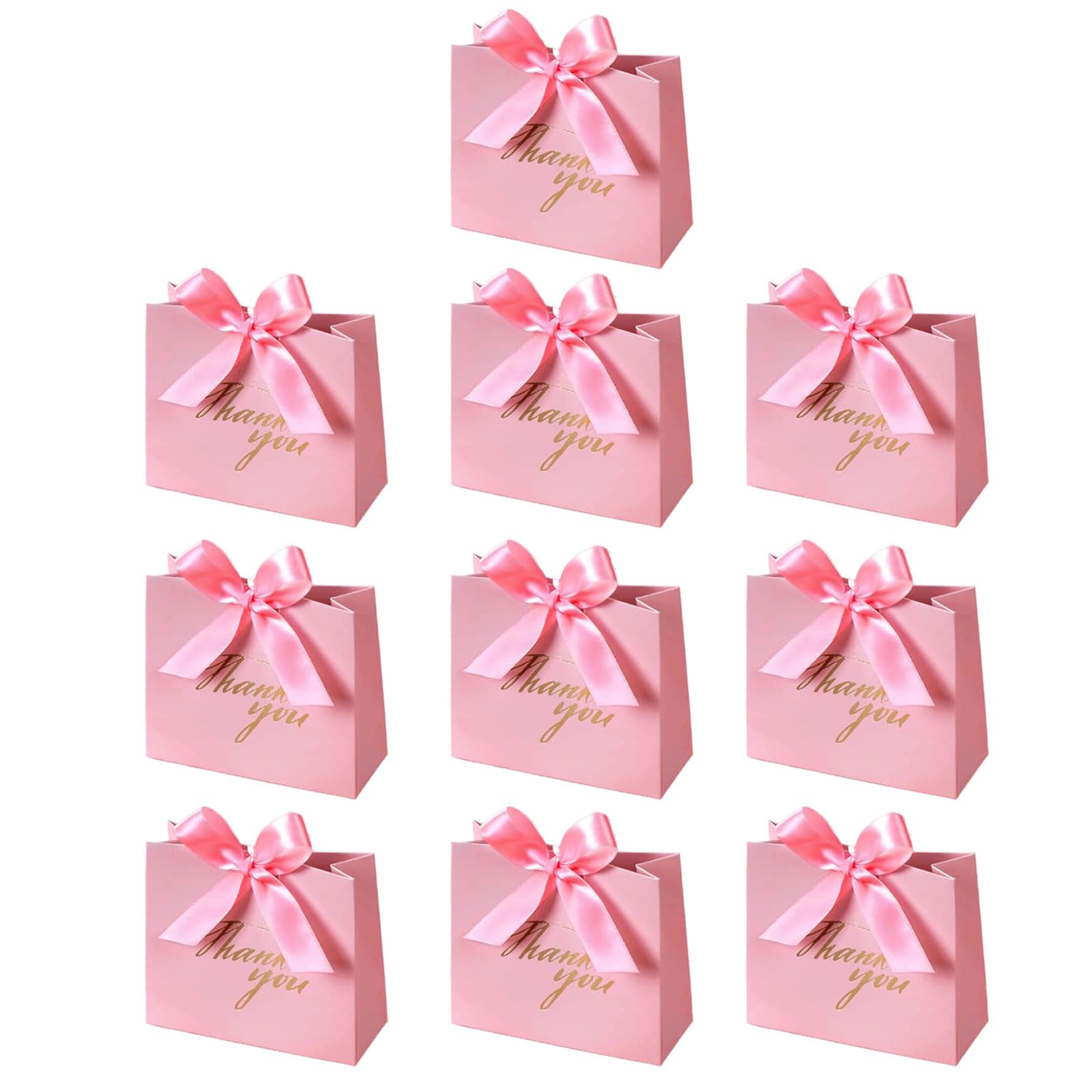 Jazuaiao Recyclable Paper Party Treats Box with Metallic Accent Paper Candy Container Ideal for Weddings and Special Event Wedding Candy Box