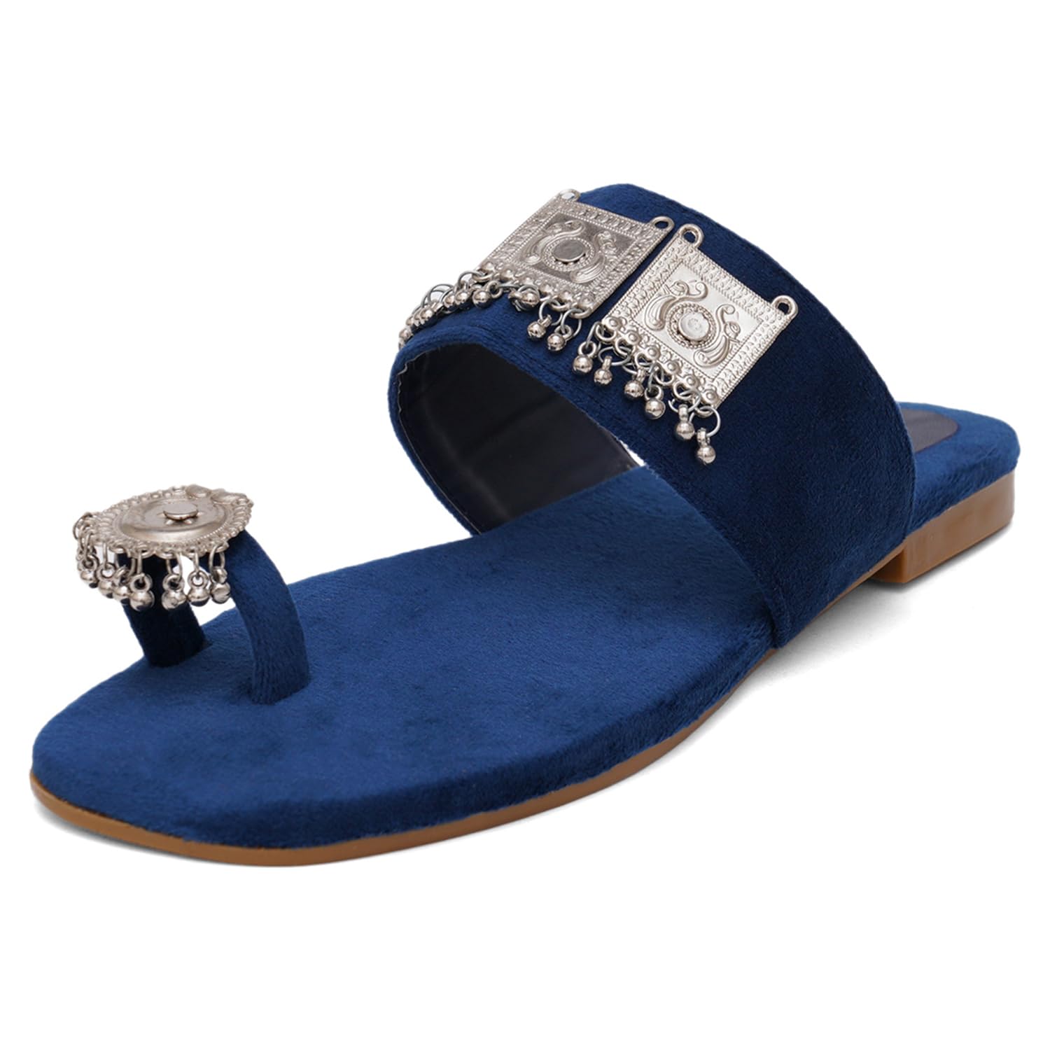 StreemayaRajasthani jaipuri work kolhapuri Ethnic chappal |embellished slip on flat for womens Girls & Ladies|SM 10