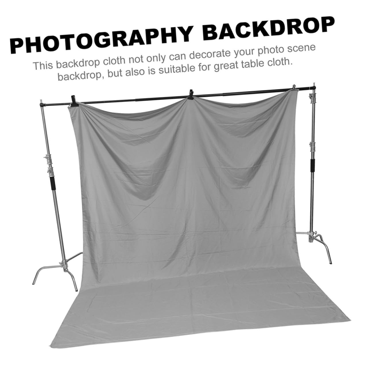 Sfondo Fotografico Spesso e Lavabile in Cotone Poliestere Grigio per Decorazione Casa e Copertura Tavolo da Pranzo per Servizi Fotografici Professionali