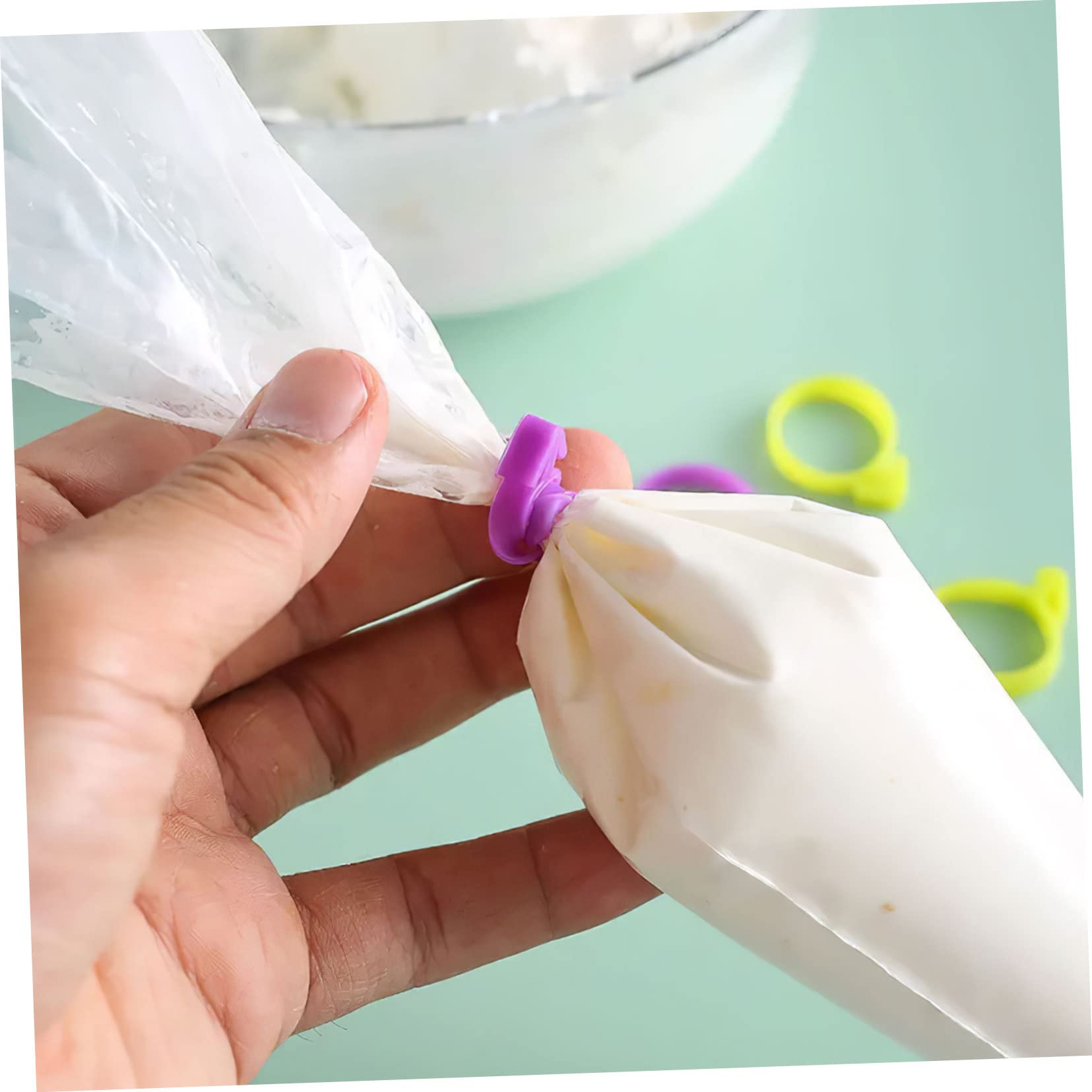 Cabilock 400pièces De Scellement pour Poches à Douille Plastique Accessoires De Pâtisserie Réutilisables pour Icing Et Décoration De Gâteaux