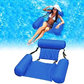 Inflatable Swimming Floating Chair, Pool Floats Adult Inflatable Water Floating Hammock, Swimming Pool Float Lounge Hammock Chair Portable Water Hammock Rafts Floating Chair【2022 New】