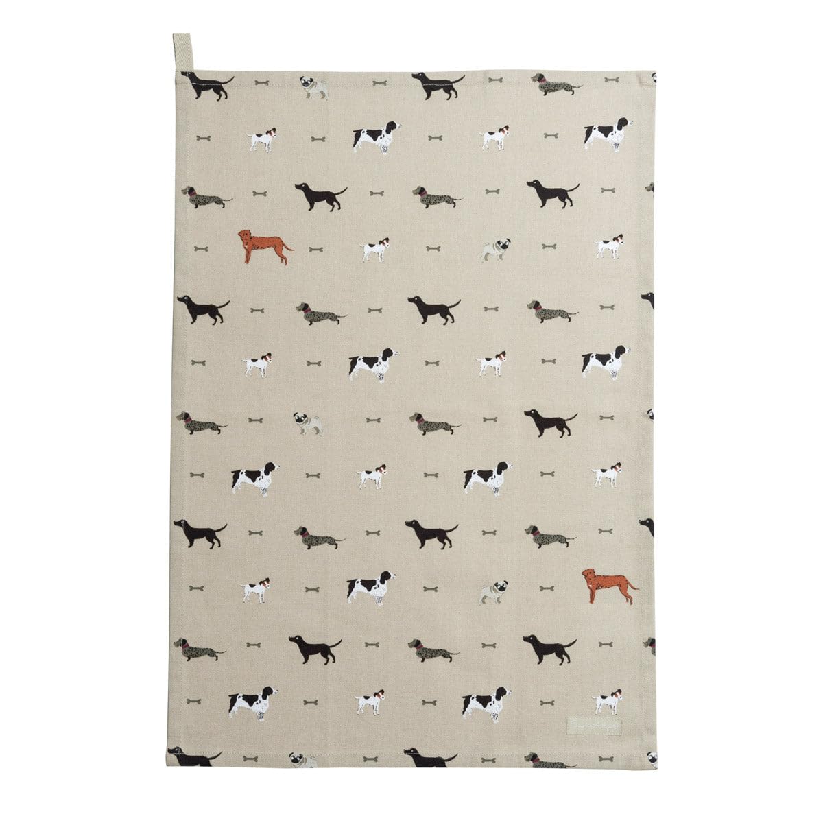 Sophie Allport Neutral Woof Tea Towel