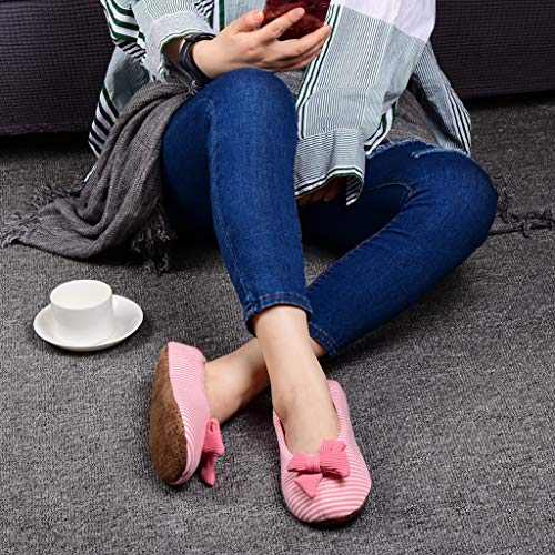 Image of Panda Bros Women's Ballerina House Slippers,Anti-Skid Comfy Warm Ballet Style Slippers