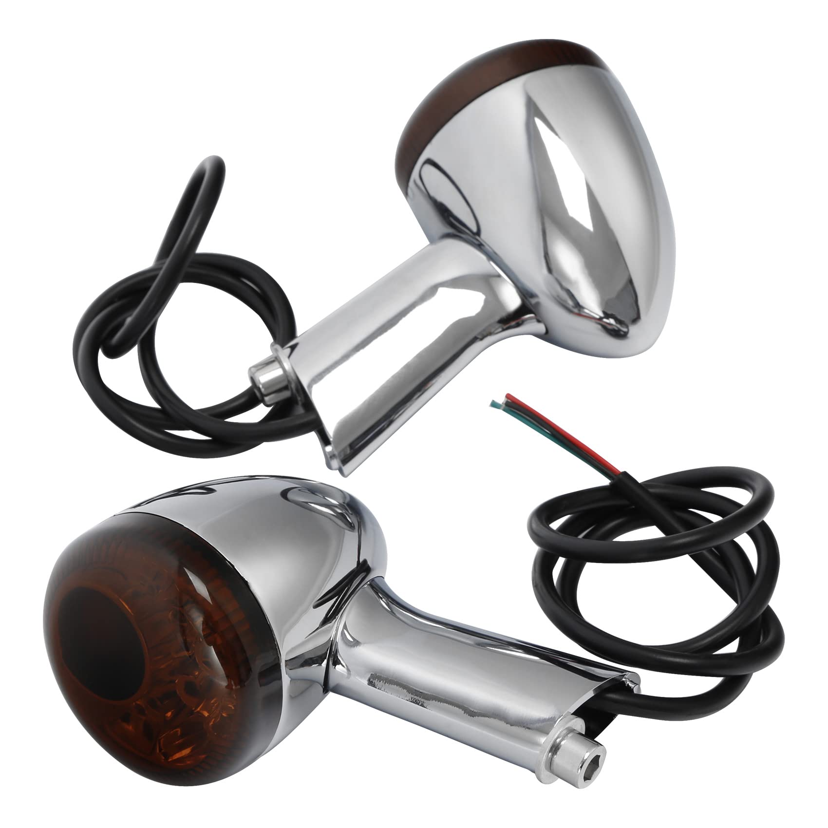 TCT-MOTORPARTS Chrome Rear Turn Signals LED Light Fit For Harley Sportster 883 1200 1992-22 21