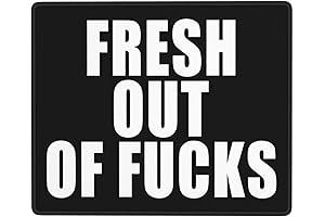 Fresh Out of Fucks Motivational Desk Decor Mouse Pad