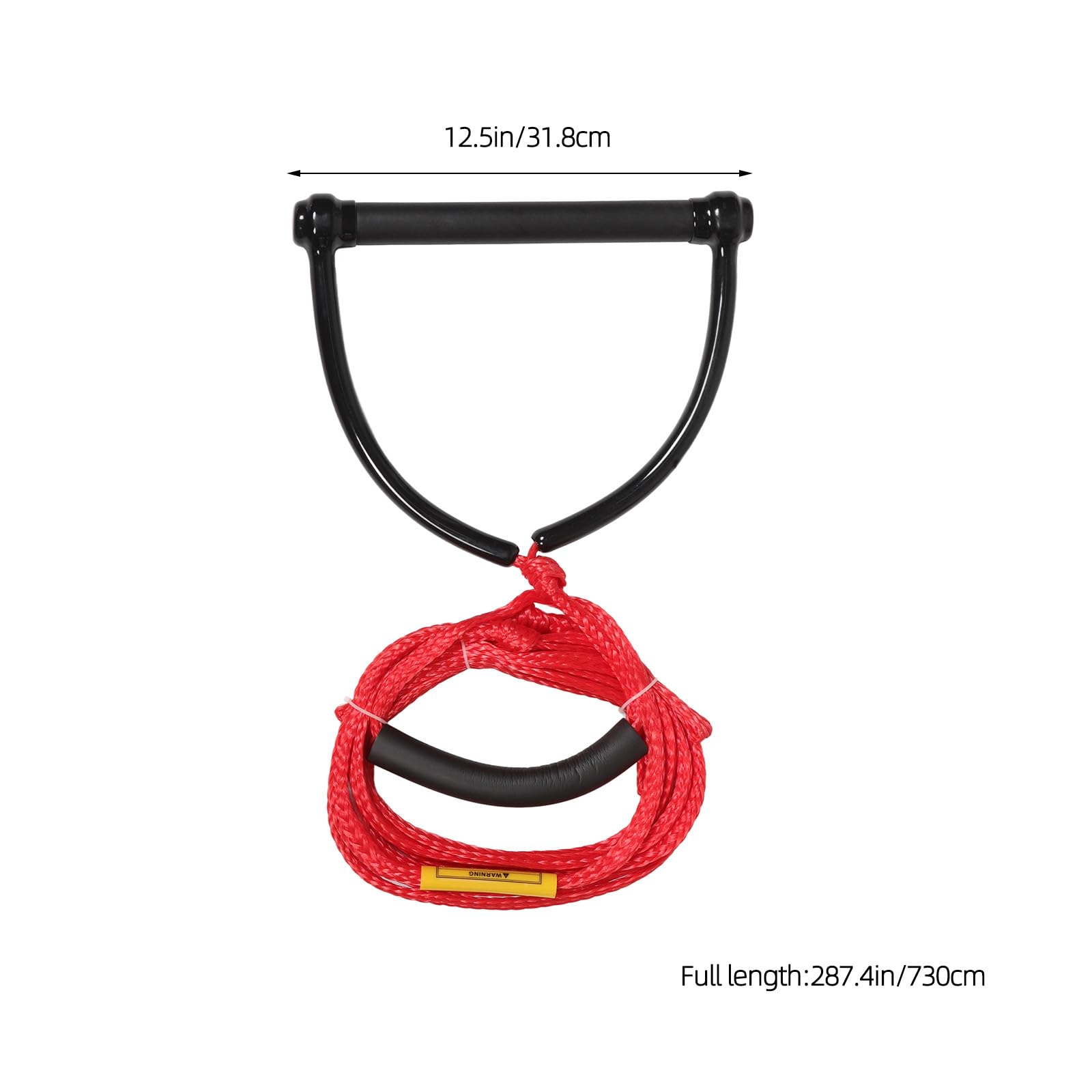 NOLITOY Cuerda de Remolque para Deportes Acuáticos Mango Cómodo y Resistencia UV, Cuerda de PP Roja Adecuado para Wakeboard y Tabla de Rodillas
