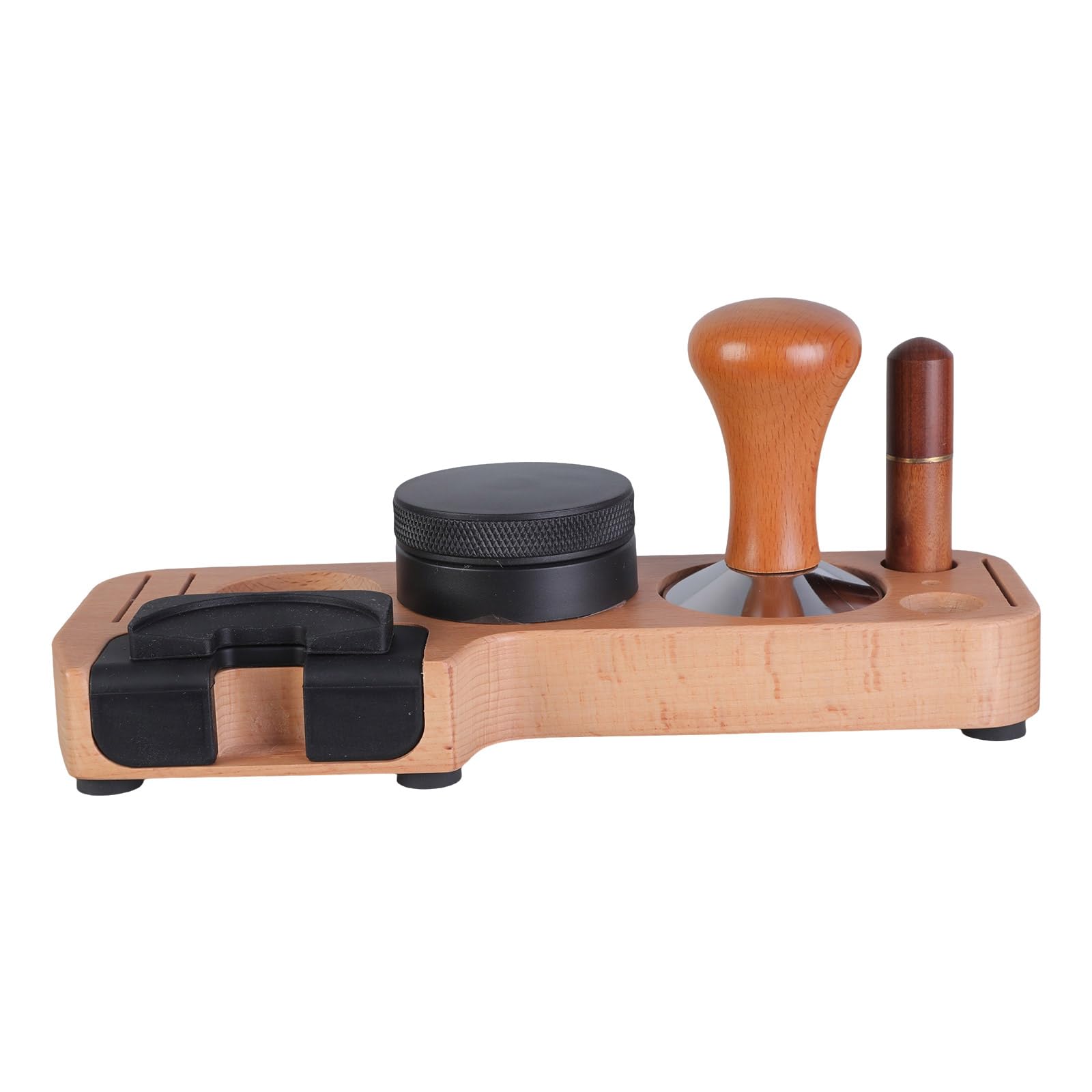 Tsophreniq Functional Espresso Tamping Stand Set Coffee Tamper and Distributor Accessory for Professional and Home Home Coffee Set