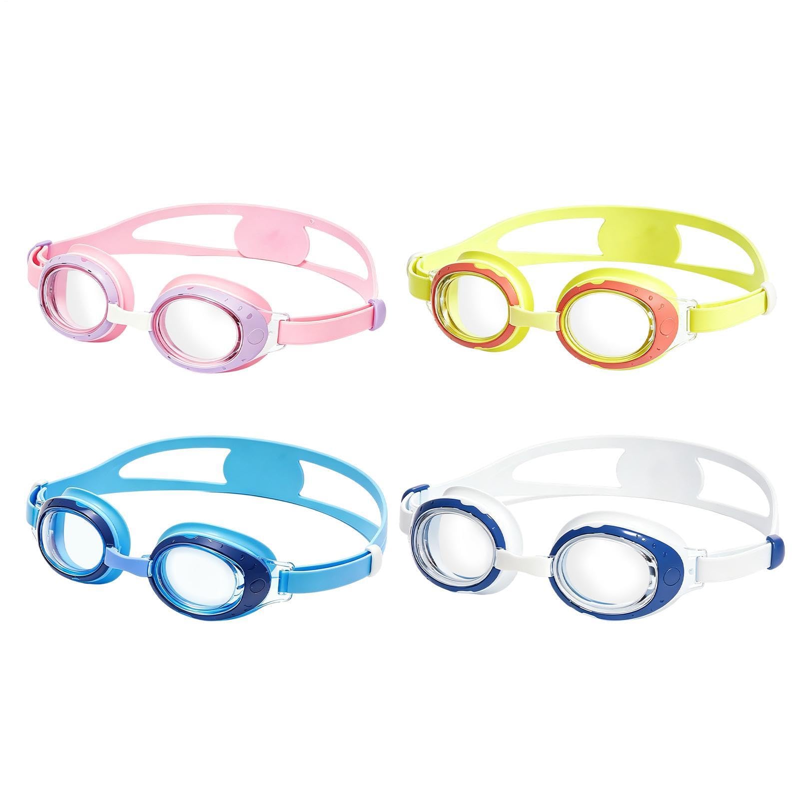 Gafas De Natación Para Niños De Silicona Amplia Y Clara Antiempañante | Gafas Impermeables Subacuáticas Antivaho Para niñas, piscinas de competición y playa, parque acuático, exterior