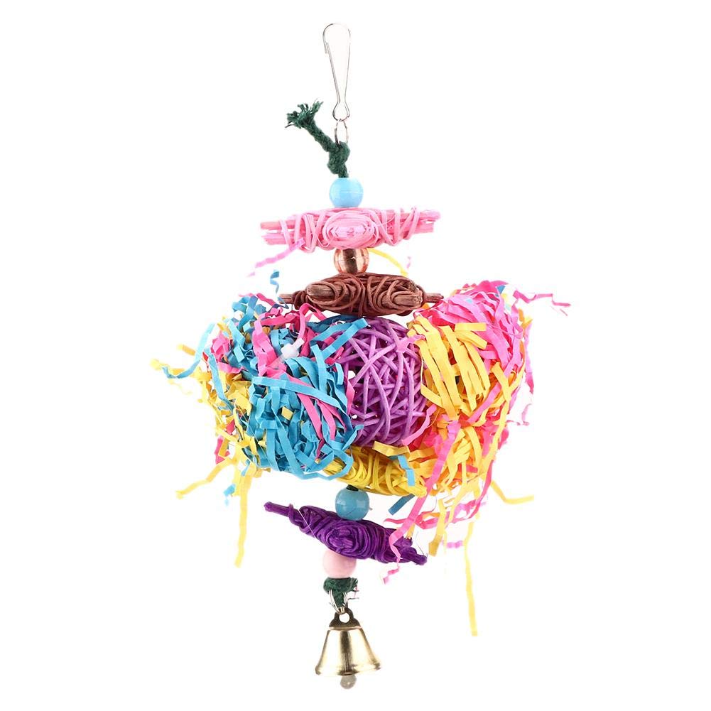 Vogelspeelgoed, camiter, 7-delig, kauwspeelgoed, speelgoed om op te hangen met bel, schommels, ladders, dierendecoratie, kooien voor vogels