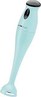 Clatronic SM 3577 Mixeur plongeant avec moteur puissant de 180 W, lame en acier inoxydable (inoxydable), récipient de mixage transparent (500 ml) et œillet de suspension, vert menthe, plastique