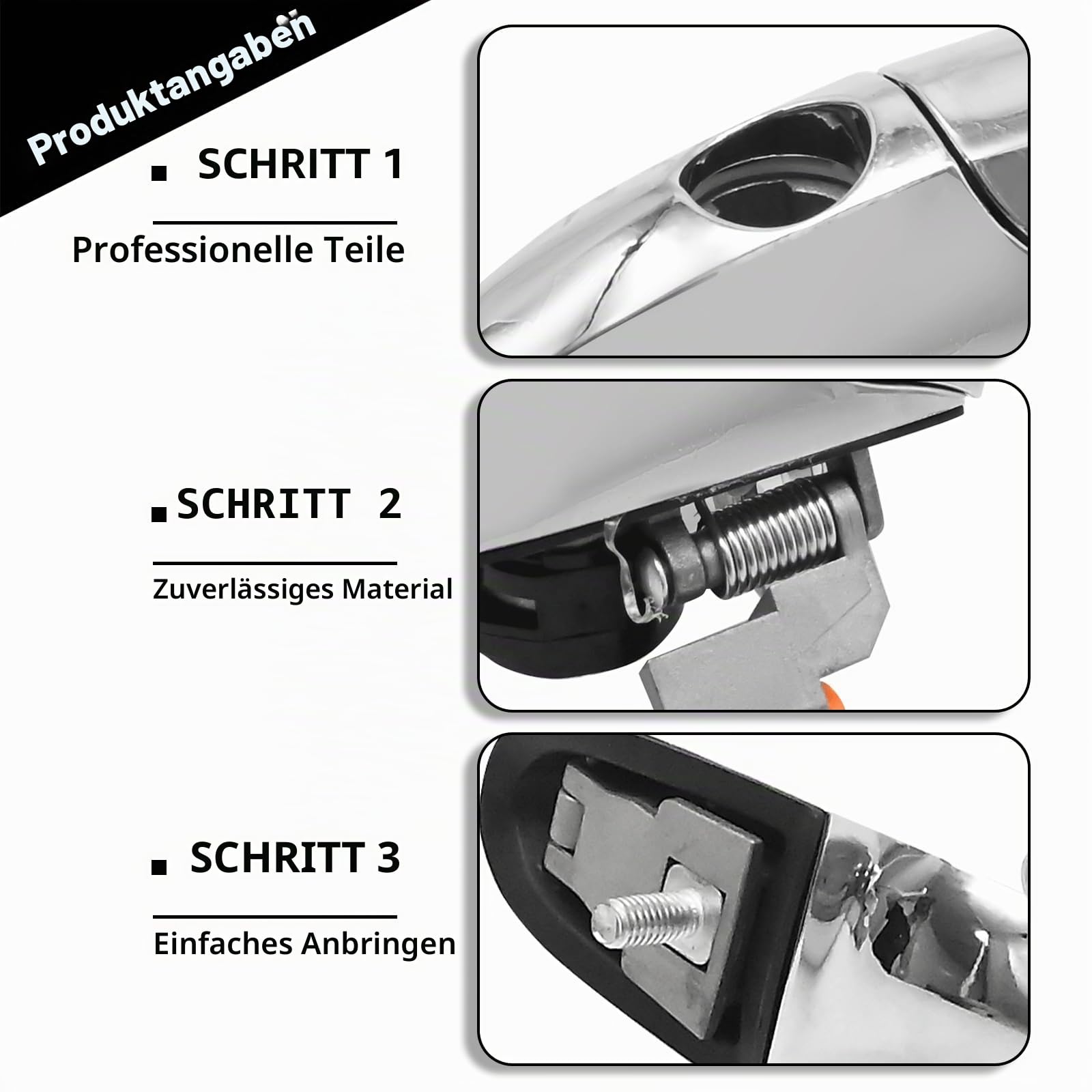 Hoypeyfiy 68069943AB Türgriff links Vordere Türgriffverkleidung, Linke vordere Türgriffverkleidung Ersatz für den Fiat 500 Griff, Ersetzt 7735451697 735485875