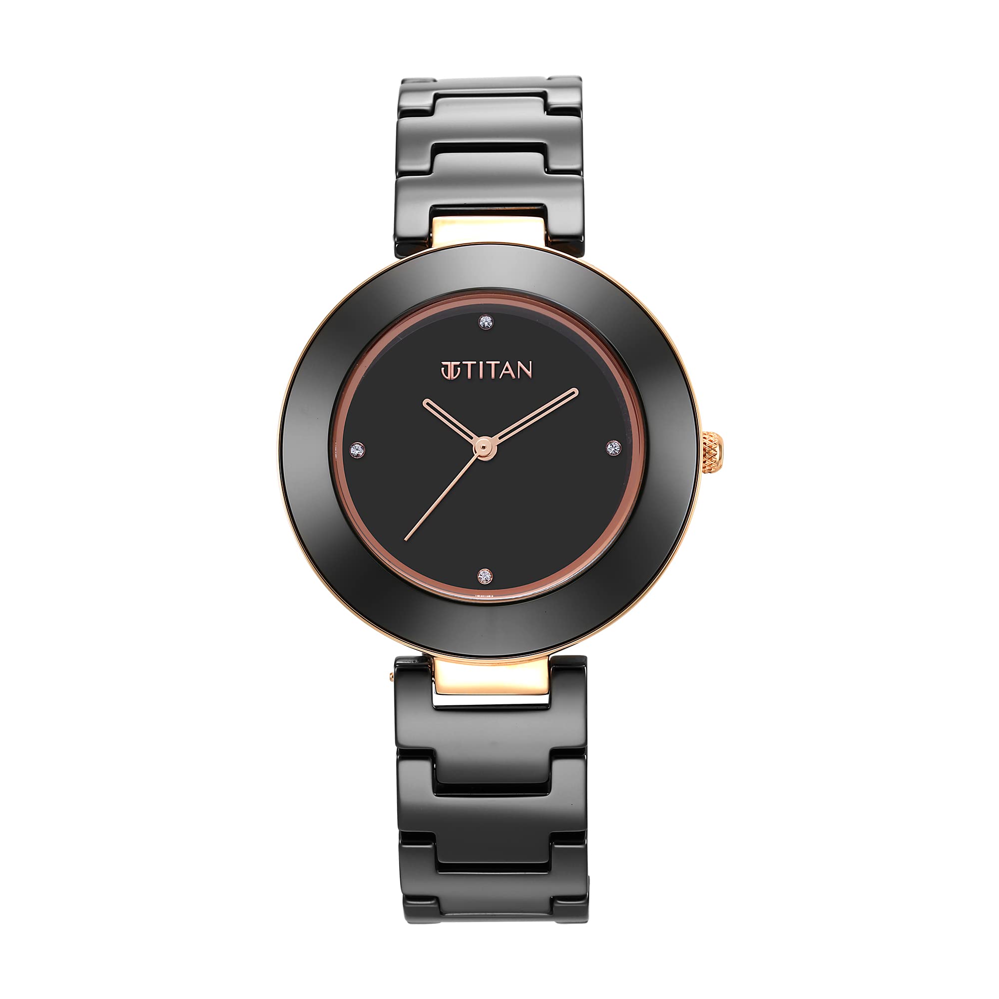 Titan Purple Ceramics Black Dial Analog Ceramic Strap Watch for Women-95189KC02 (B0BP26LWXJ) Amazon Price History, Amazon Price Tracker