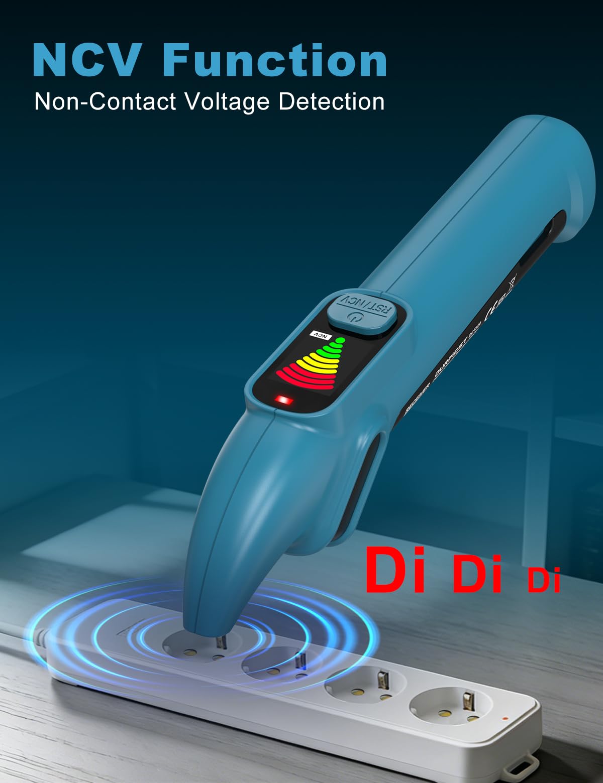 DURFICST Cerca Interruttori Automatici Tester per Prese GFCI/RCD | Rilevatore di Cavi NCV 198-264V con Doppio Display LCD Allarme Acustico per Casa/Officina