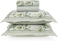 Karsten, Kit Jogo De Lençol Karsten 4 Peças Cama Queen 200 Fios Estampado 100% Algodão Cedro