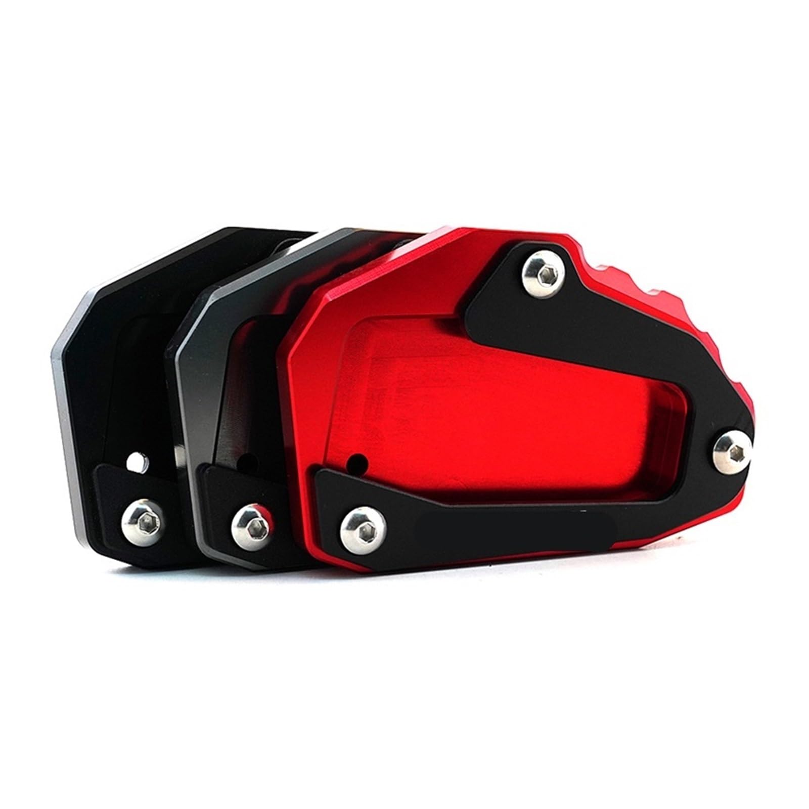 Motorrad Seitenständer Motorrad Kickstand Fuß Seitenständer Verlängerung Pad Stützplatte Für D&UCATI Für Dia&vel 1260S 2019 2020 2021 2022 2023 Ständerpolster(3,B)