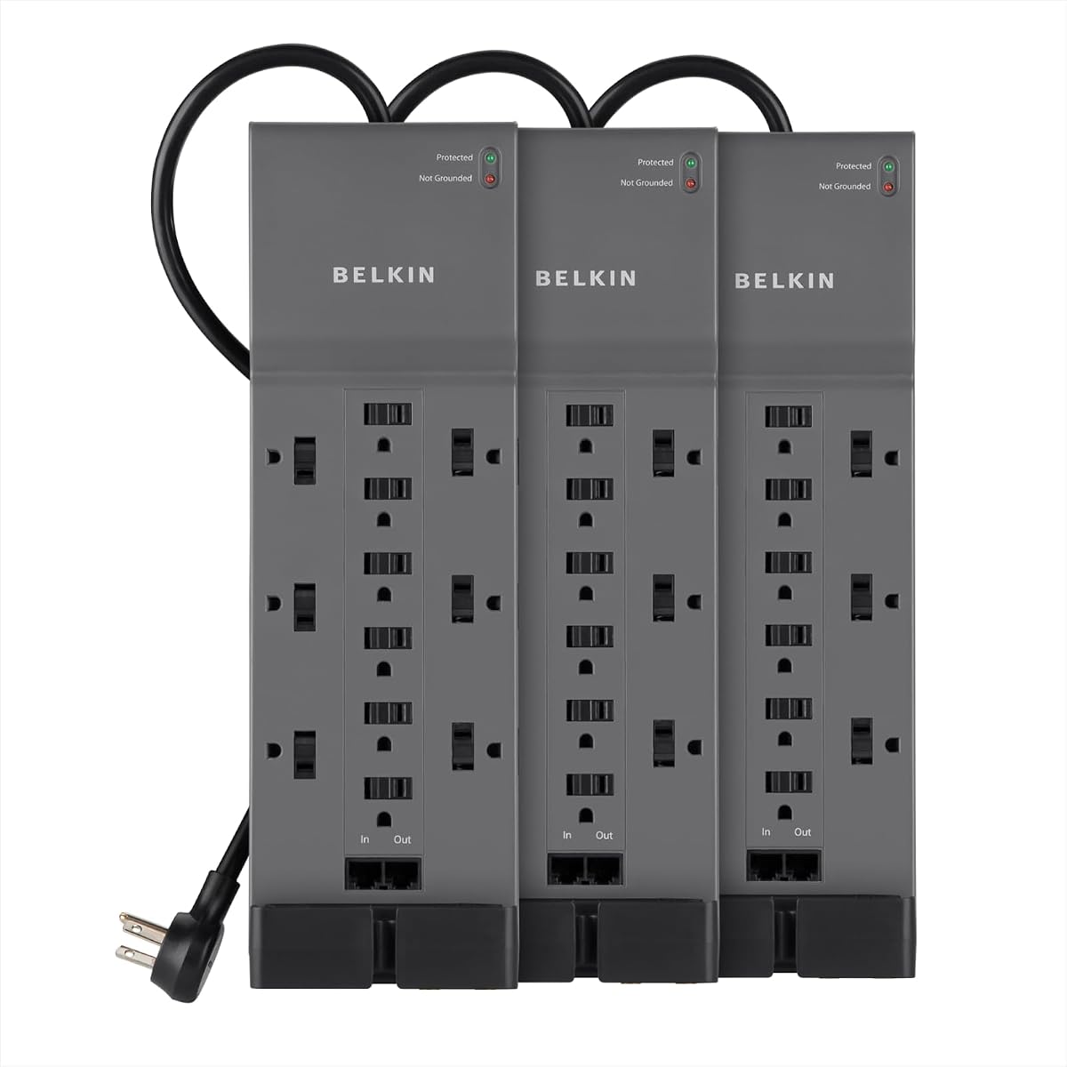 Belkin 12-Outlet Surge Protector 3 Pack