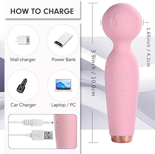 Miniatura 5 de Mini masajeador de espalda mejorado masajeador corporal inalámbrico con 10 modos potentes para el cuerpo, alivia el cuello, hombro, espalda,