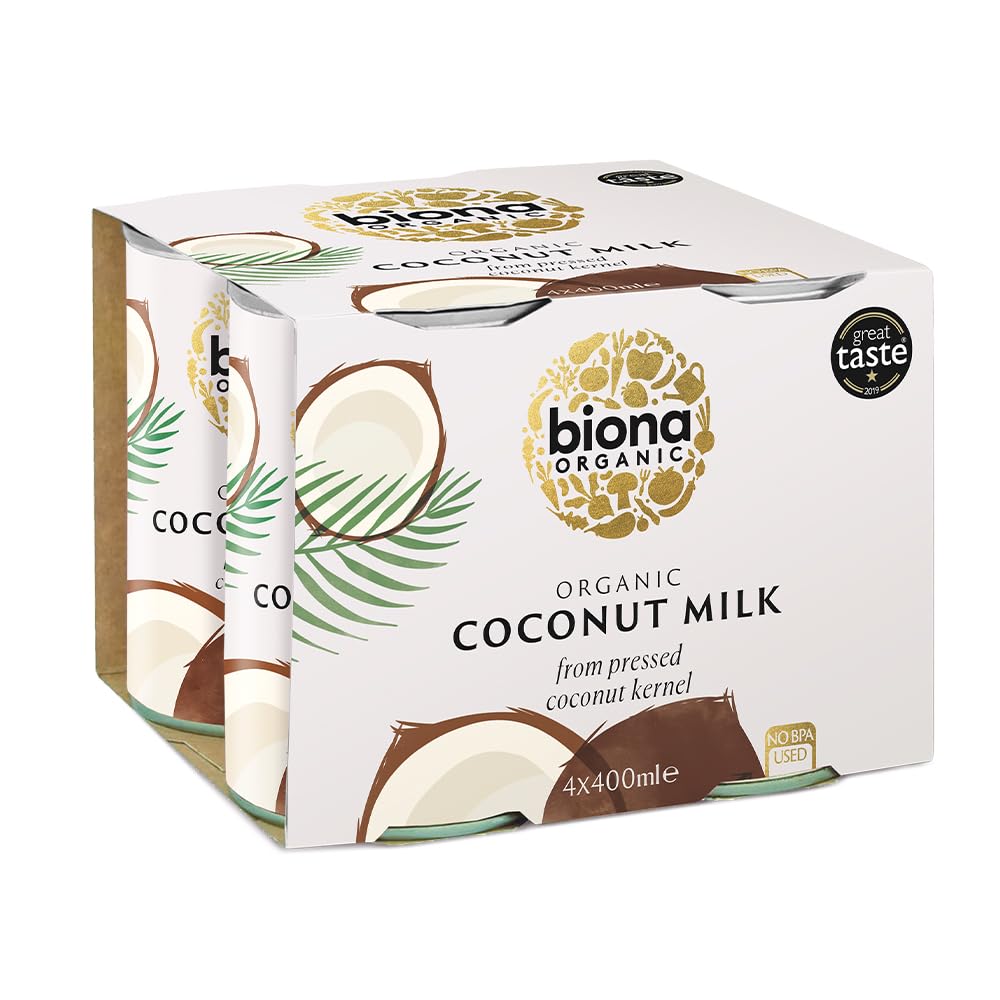Biona Organic Coconut Milk, 4 x 400ml