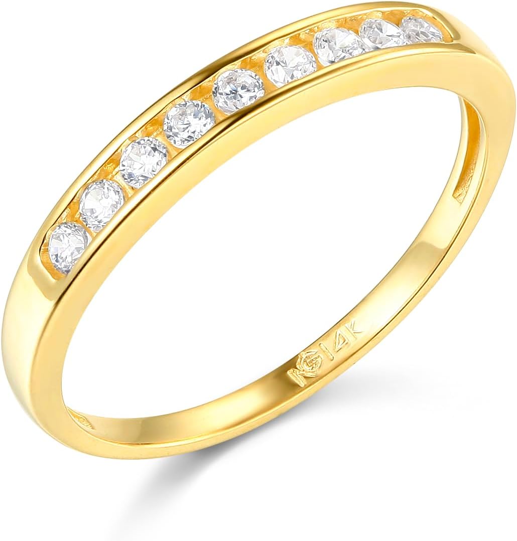 The World Jewelry Center 14k Yellow OR White Gold SOLID Wedding Band