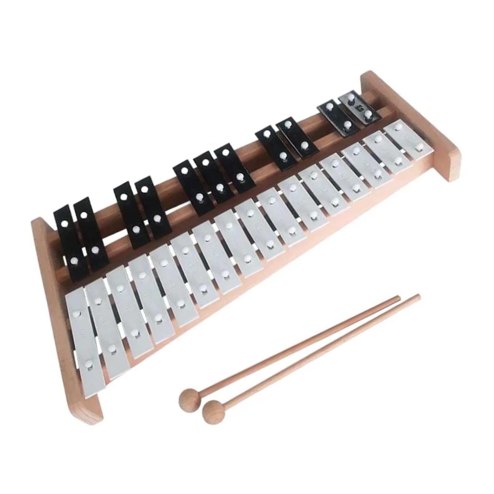 Xilófono Glockenspiel de 27 notas con 2 mazos, instrumento de percusión de manos para amantes de la música Carillón Instrumento Percusión (Color : 2)