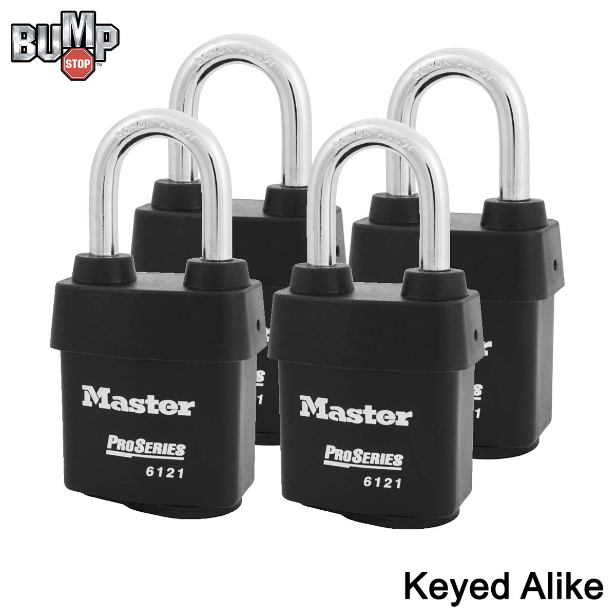 Master Lock - Four (4) High Security Pro Series Padlocks w/8 Keys