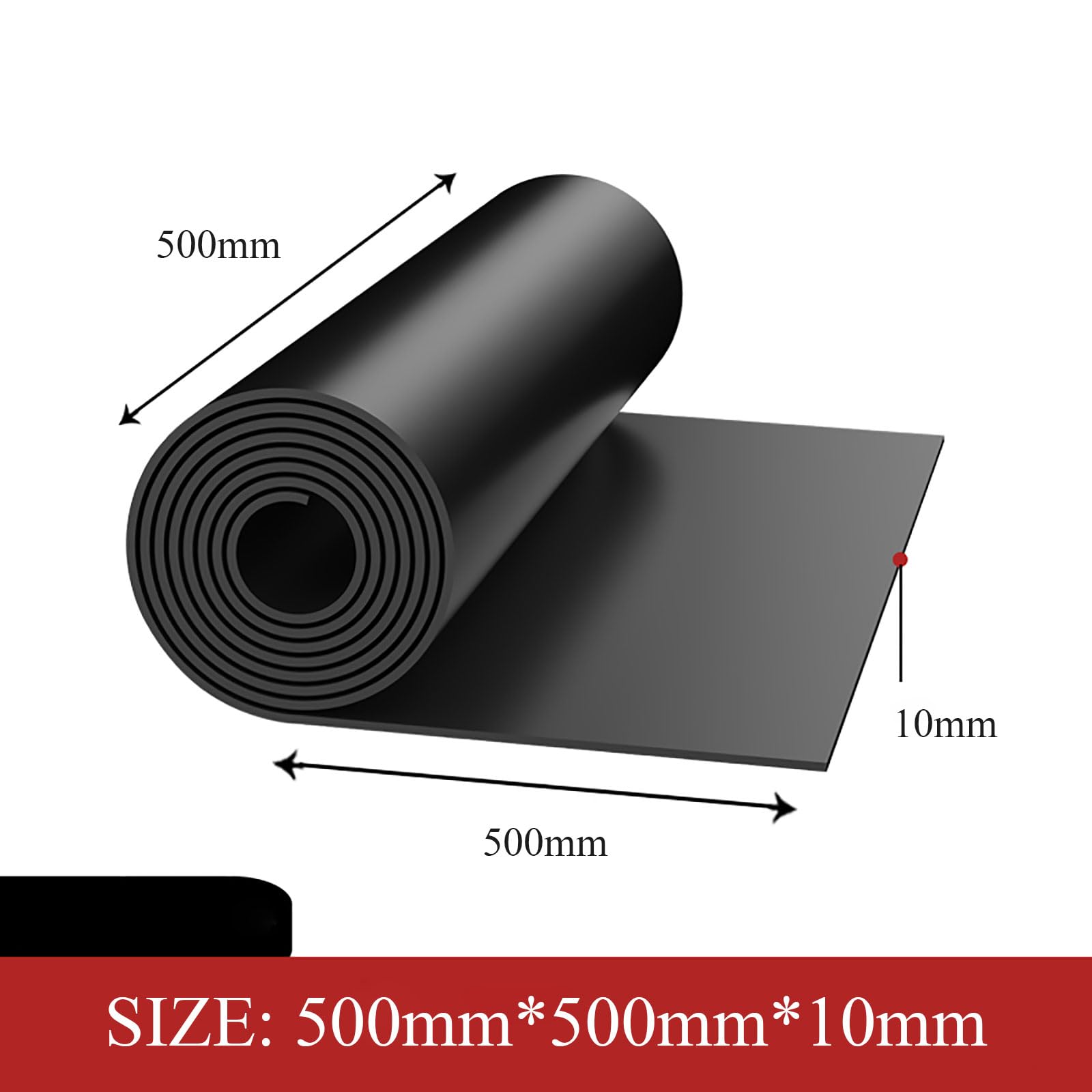 Arkusze gumowe, Podkładka gumowa o wymiarach 500 x mm(10mm)