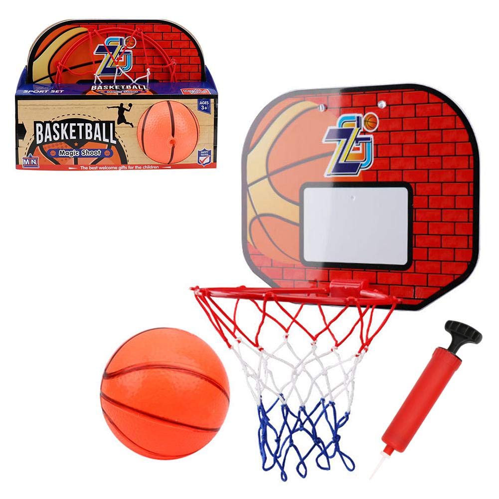 chlius Mini Basketball Hoop, Wall-Mounted Basketball Backboard Install On A Wall Or Door With Ball, Basketball Frame Net And Pump, Indoor Outdoor Children Basketball Playing Toy Birthday Gift
