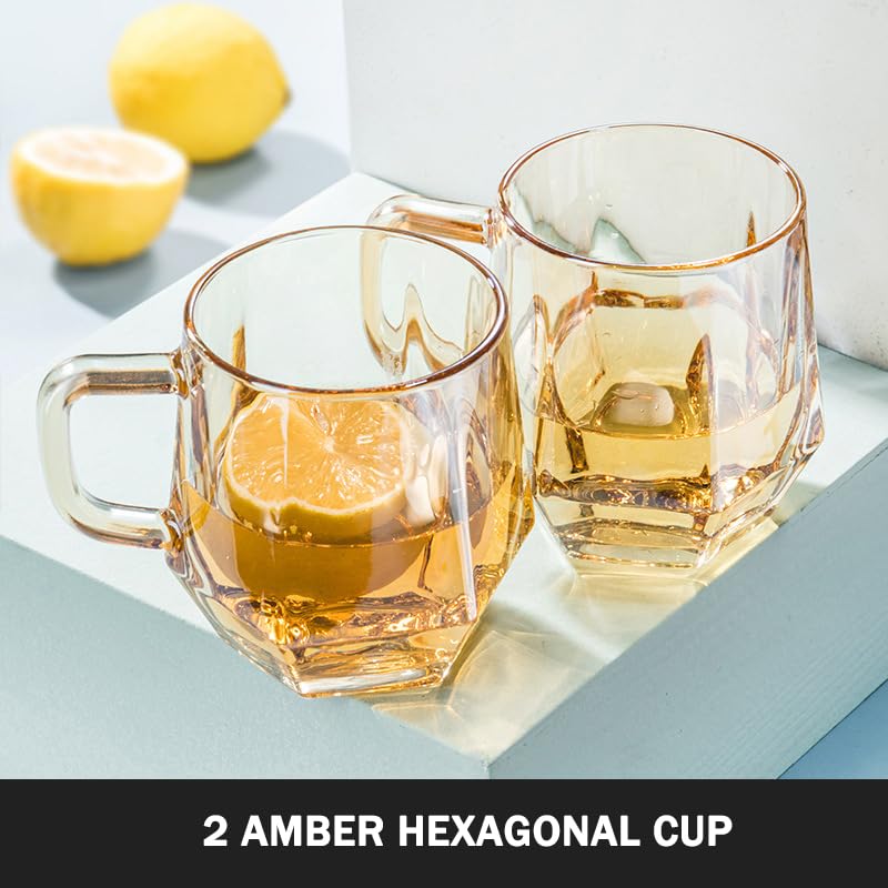 Set de 2 vasos con mango hexagonal 9.4 oz miniatura 2