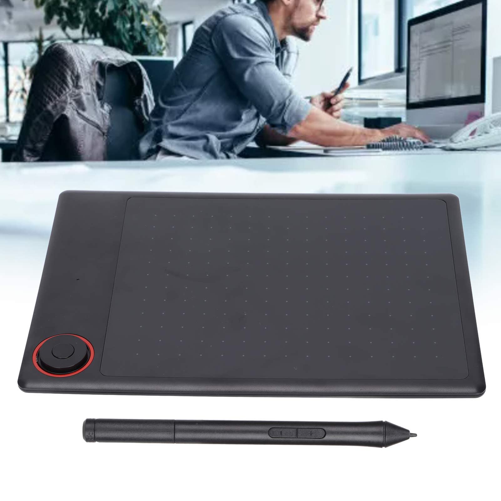 Tavoletta Grafica Sensore di Pressione Preciso Ad Alta sensibilità Schermo Grande Velocità di Lettura Rapida per Designer e Artisti Tavoletta Grafica da Disegno ABS Nera G30 per Campi