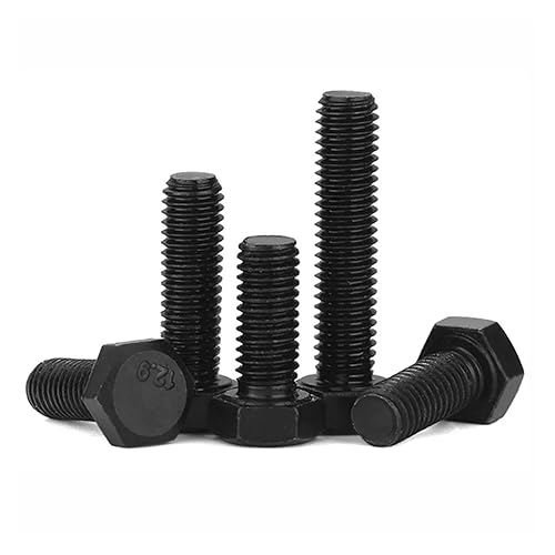 Tornillos hexagonales M10 M12 de grado 12.9 de alta resistencia, tornillos hexagonales externos de longitud 0.787-2.165 in Tornillo exterior