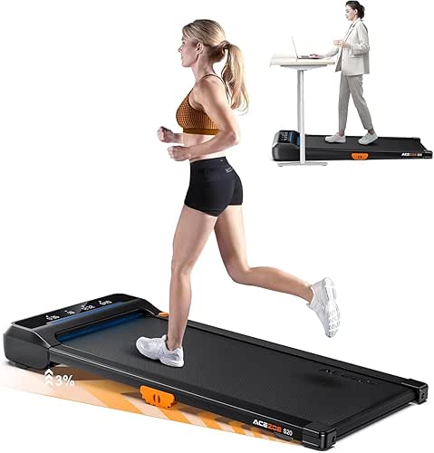 Under Desk Treadmill for Home Office, 3 in 1 Walking