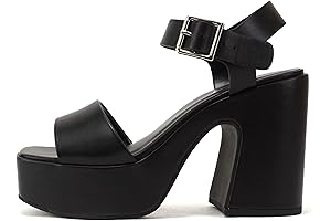 Launch Open Toe Ankle Strap Platform Heeled Sandals