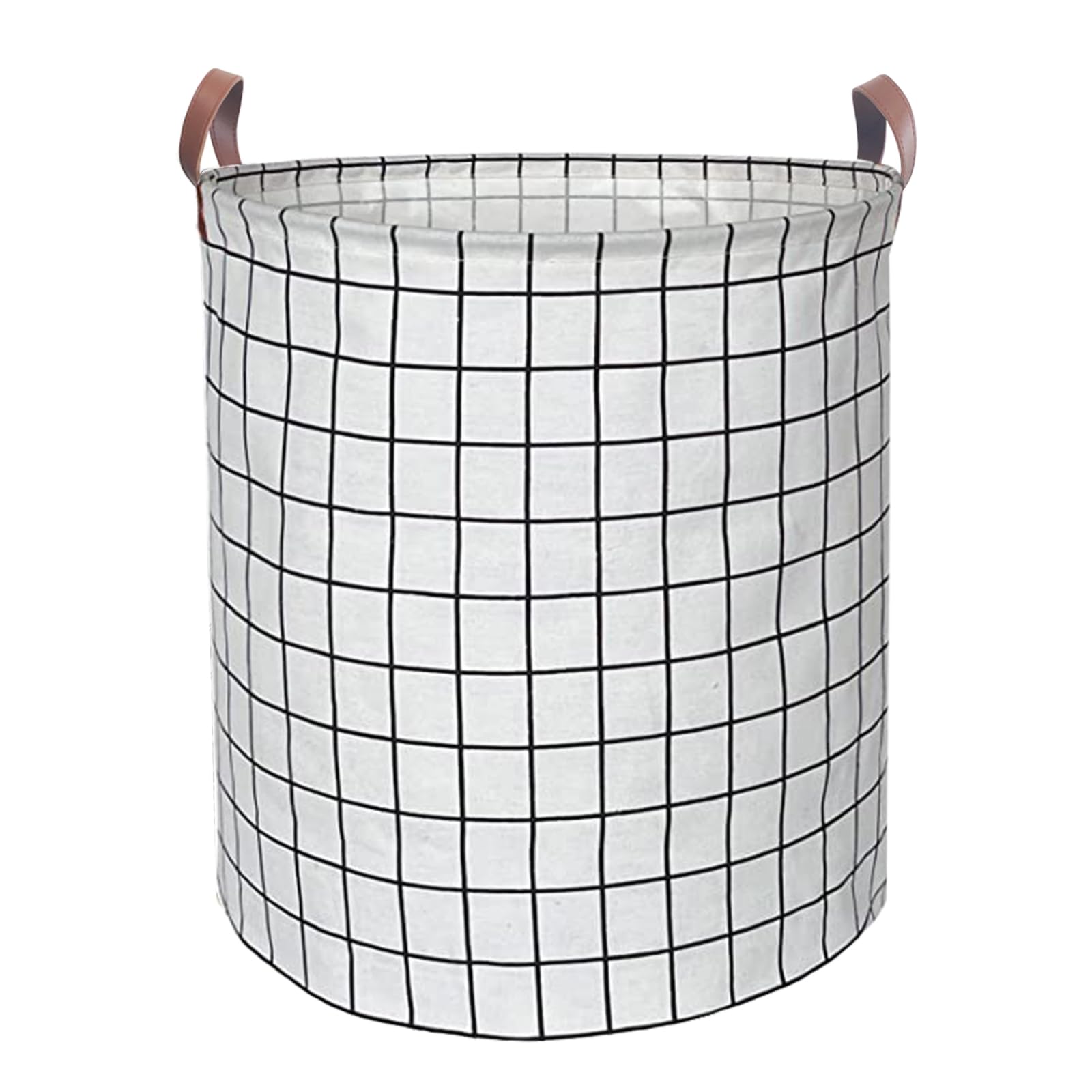 Waterproof Laundry Hamper Collapsible Laundry Basket Leather Handle Laundry Bag Large Clothes Storage Toy Organization for Bathroom Bedroom Laundryroom College Dorms (Laundry Basket-003)