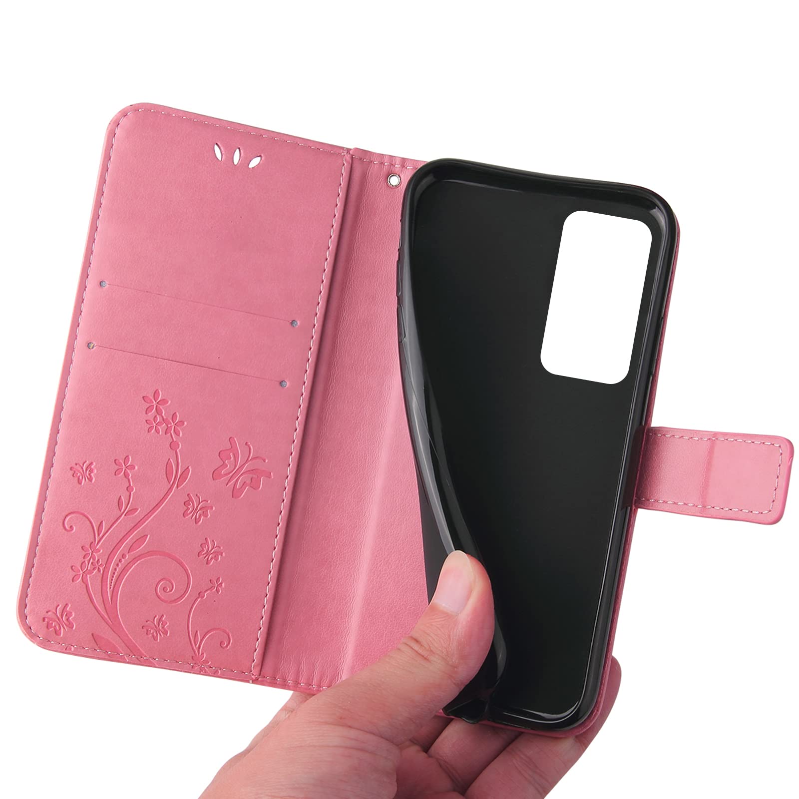 LBH Flip-Hülle Für Xiaomi Redmi 10 Mit Blumen-Schmetterling Design, Magnetverschluss & Smart-Stand-Funktion – Rundumschutz Fürs Handy