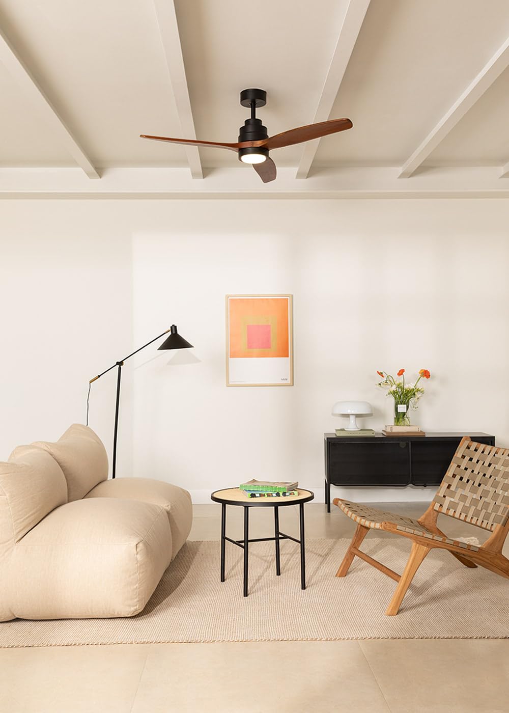 CREATE - WINDSTYLANCE DC - Ventilador de Techo 40W Silencioso 132 cm, 6 velocidades, Función