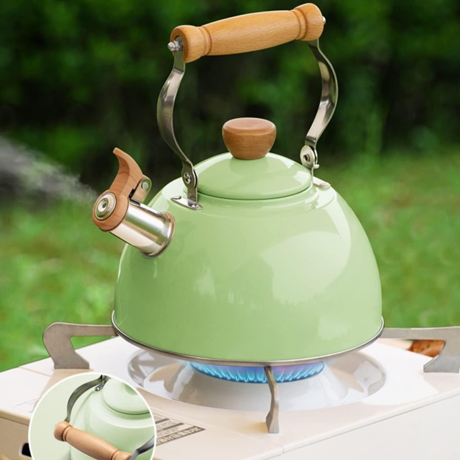 Tetera Silbante De Acero Inoxidable, Tetera Para Senderismo, Tetera