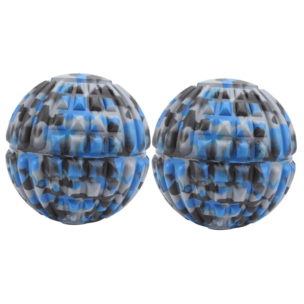 PartyKindom 2pièces Balle De Massage Eva Camouflage Pour Fitness Et Yoga Outil De Relaxation Musculaire Accessoire De Massage Plantar Des Tensions Fatigue