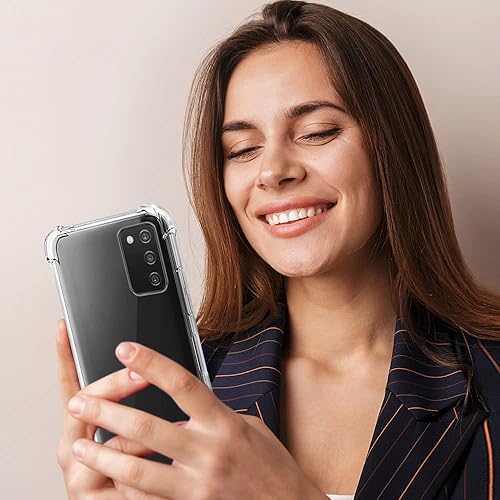 Miniatura 4 de Funda Samsung A03s, Samsung Galaxy A03s y protector de pantalla, a prueba de golpes, transparente, delgada, suave, de silicona TPU protectora para