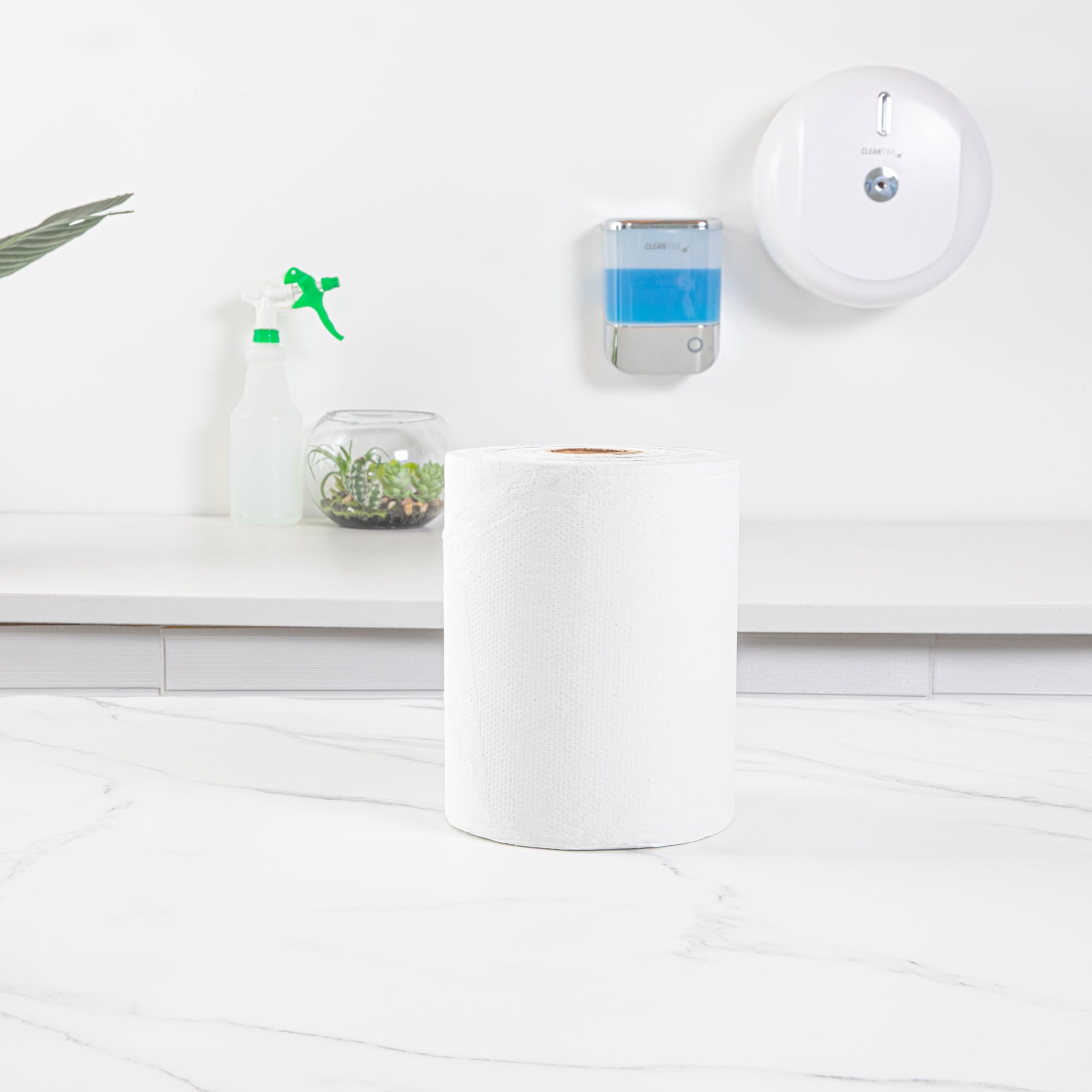 Restaurantware -Clean tek Professional - Toalla de Papel de 600 pies x 8 Pulgadas, 1 Rollo de Toalla de Papel de baño, los dispensadores se Venden por Separado, 1 Capa, Rollo de Toalla de Papel