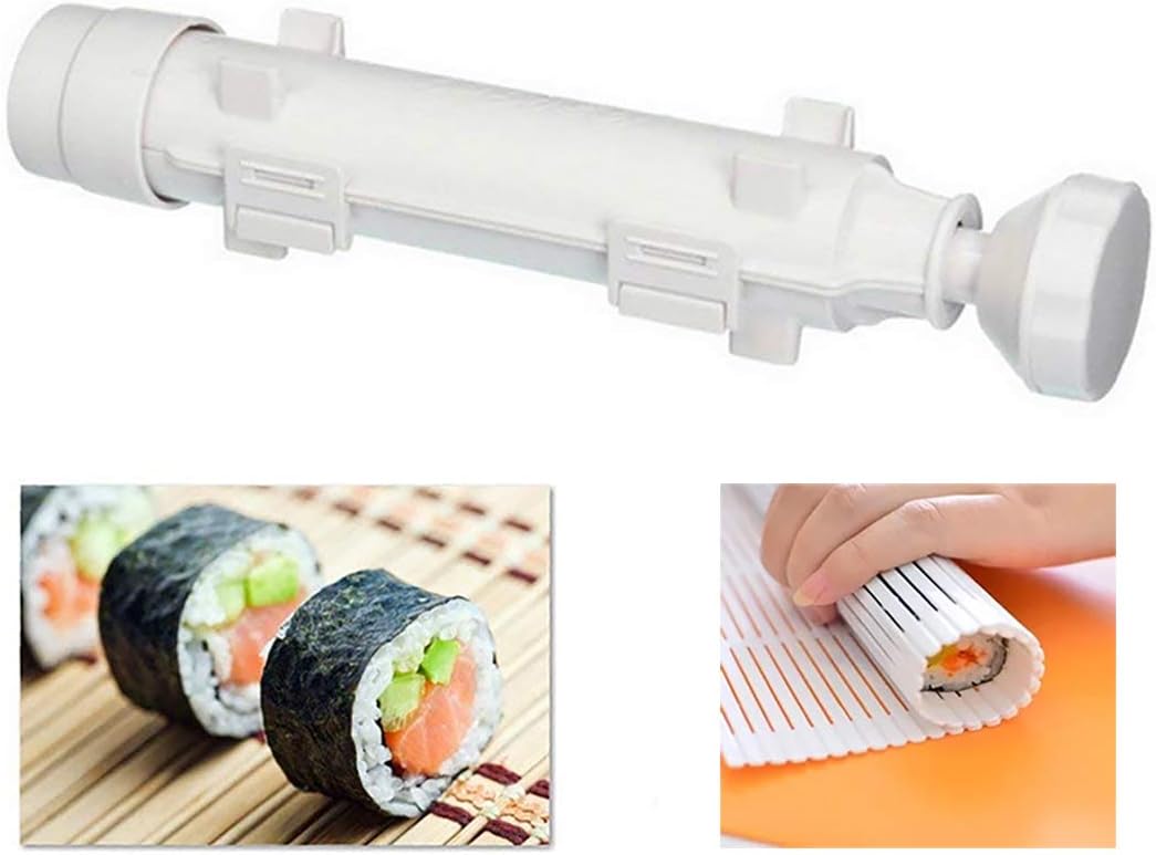 Automatic Sushi Maker Roller Machine Bazooka Camp Chef Rice Maker and Sushi Mat Kit