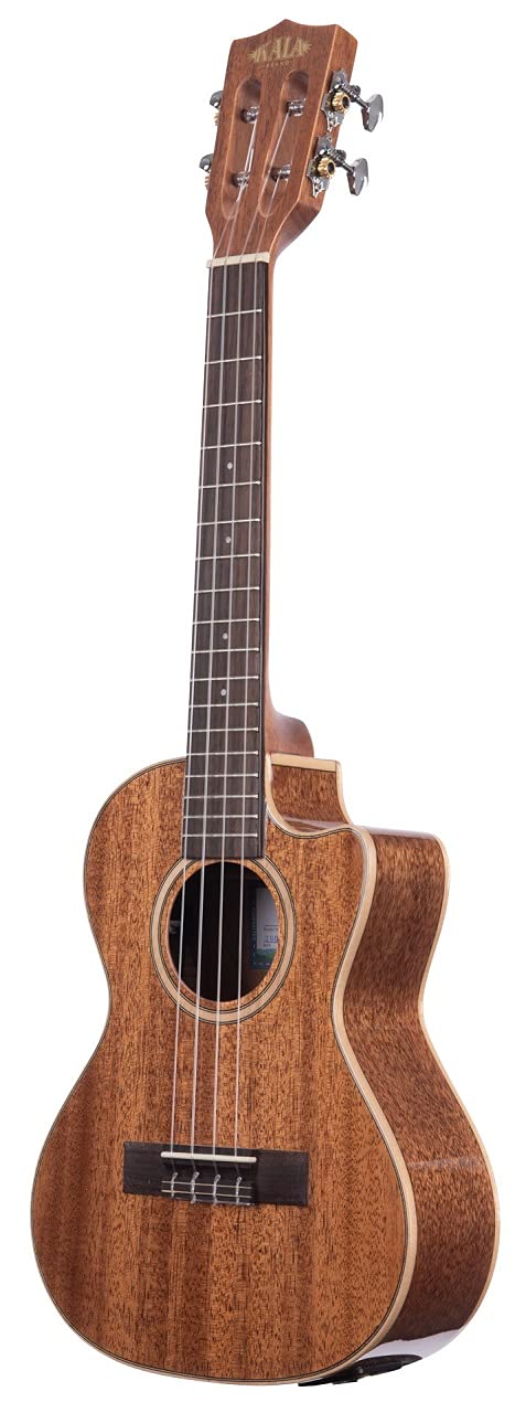 Kala KA-SMH-TG Gloss Solid Mahogany CE Electro-Acoustic Tenor Ukulele with Case